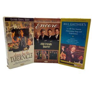 Lot 3 Bill Gaither's VHS Tapes 20 Favorite Songs Encore Down By‎ The Tabernacle
